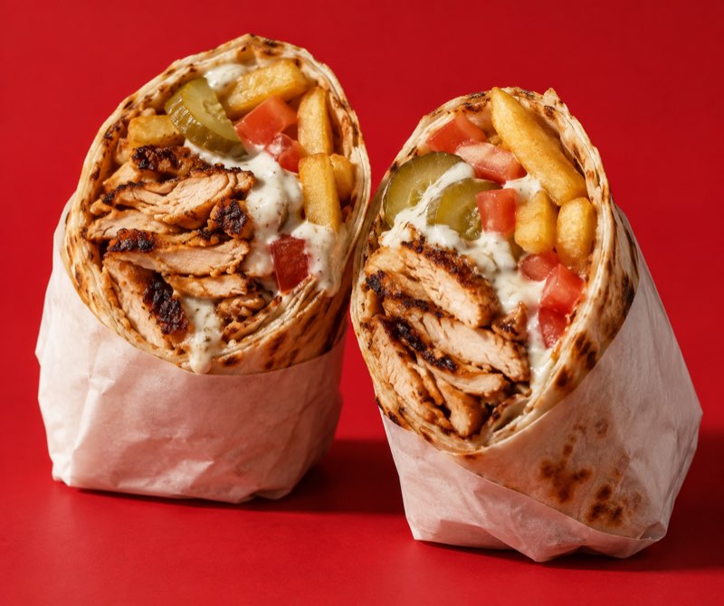 Chicken shawarma wraps